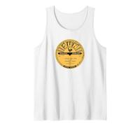 Sun Records Vinyl Johnny Cash I Walk The Line Tank Top, Men, White, XX-Large