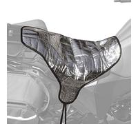 Sun Reflective Motorcycle Seat Cover by Metier Life | Waterproof and Light Resistant Protection | Heat Resistant Shield for a Cooler Motorbike Seat | Compact with Nylon Drawstring Bag