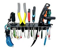 Sun Resistant, Non Deformable Fishing Tool Holder for Lure Hook Knife Pliers Holder for Boat, Marine Tackle Rack Holder, Fishing Bait and Lure Organizer (Black)
