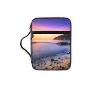 Sun Rise On The Beach Print Bible Cover Case/Book Cover, Bible Case for Women Girls,with Handle Fits for Standard Size Bible