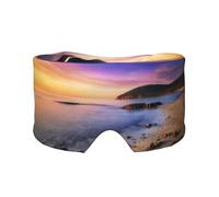 Sun Rise On The Beach Print Print Soft Eye and Ear Muffs for Adults Sleeping Protection Cover for Travel Nap Relief