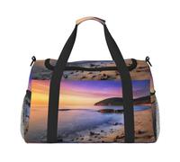Sun Rise On The Beach Print Womens Sports Bags Travel Bag - Gym Tote Bag with Compartment,Duffel Bags for Men,Ladies Holdall,Carry On Weekend Travel Handbags for Women
