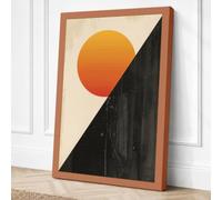 Sun Rising Minimalist Canvas Wall Art Print 18x12 Inch (46 x 30 cm)