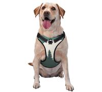 Sun Rising Mountains Pine Tree Minimalist No Pull Dog Harness Adjustable Reflective Oxford Easy Control Medium Large Dog Harness