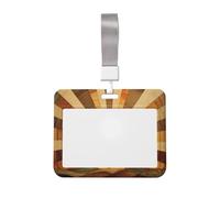 Sun Rising Over The Horizon Sliding Id Badge Holder Hard Plastic Work Card Case Name Tag Protector for Nurses Office