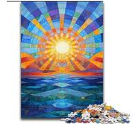Sun Rising over The Ocean Adult Jigsaws 1000 Pieces Difficult, Challenging Game And Family Play Parent-child Interaction (50x75cm)