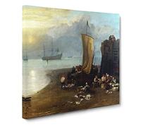 Sun Rising Through Vapour by Joseph Mallord William Turner Canvas Print | Gallery Wrapped 30mm Frame Wall Art | 14x14 inches | Ready to Hang | Modern Picture | Living Room Bedroom Lounge Office