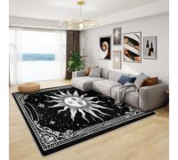 Sun Rug Kids - Celestial Rug, Astrology Black and White Rugs for Living Room Bedroom, Washable Non Slip Soft Large Carpet, Patterned Area Rugs & Home Decor 120x170 cm