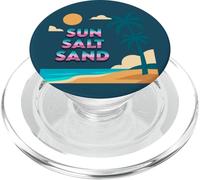 Sun Salt Sand Beach Palm Trees I Love The Beach PopSockets PopGrip for MagSafe