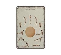 Sun Salutation Poster Yoga Poses Surya Namaskar Yoga Printable Art Yoga for Teachers Salutation Print Yoga Wall Art Novelty Metal Sign Plaque Bar Pub Vintage Retro Wall Decor 5.5x8 inch gift for mom