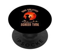 SUN SALUTES BEFORE SCREEN TIME PopSockets Adhesive PopGrip