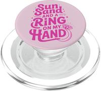 Sun Sand and a Ring on My Hand Honeymoon PopSockets PopGrip for MagSafe