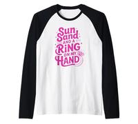 Sun Sand and a Ring on My Hand Honeymoon Raglan Baseball Tee