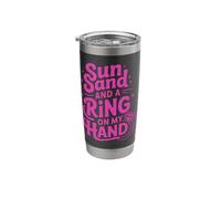 Sun Sand and a Ring on My Hand Honeymoon Stainless Steel Insulated Tumbler