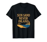 Sun Sand Never Inland Coastal City Pride Graphic T-Shirt