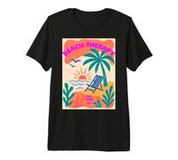 Sun Sand Sea Beach Therapy Tropical Beach Sunset Vacation Premium T-Shirt