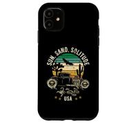 Sun, Sand, Solitude USA Hotrod Retro Style Design Case for iPhone 11
