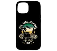 Sun, Sand, Solitude USA Hotrod Retro Style Design Case for iPhone 15