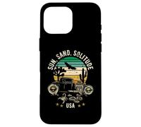 Sun, Sand, Solitude USA Hotrod Retro Style Design Case for iPhone 16 Pro Max