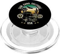 Sun, Sand, Solitude USA Hotrod Retro Style Design PopSockets PopGrip for MagSafe