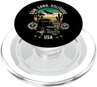 Sun, Sand, Solitude USA Hotrod Retro Style Design PopSockets PopGrip for MagSafe