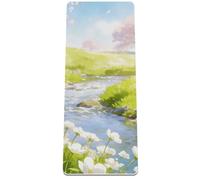Sun-Scorched Grassland Eco-Friendly Non-Slip Yoga Mat with Alignment Marks