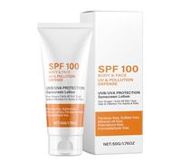 Sun Screen Lotion SPF100 - Broad Spectrum Sun Block Cream With Finish, Facial Sunscreen With Compact Style, Travel Protection For Face Arms Thighs, Outdoor Skin Care For Adults Teens