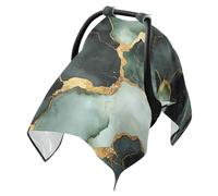 Sun Shade for Baby Strollers Black Out Net Cover,Protects from Snow Marble Sage Green Black