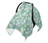 Sun Shade for Baby Strollers Black Out Shade Stroller Cover,Travel Accessories Oliver Jeffers Style Daffodil Turquoise
