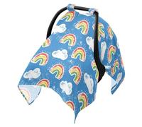 Sun Shade for Baby Strollers Black Out Stroller Bug Net,Protects from Dust and Snow Cartoon Cute Rainbow