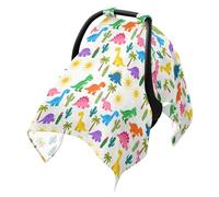 Sun Shade for Baby Strollers Black Out Stroller Netting,Travel Accessories Light Green Dinosaur Cactus Sun