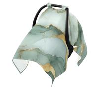 Sun Shade for Baby Strollers Breathable Net Cover,Protects from Snow Marble Sage Green White