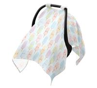 Sun Shade for Baby Strollers Fit Stroller Blackout Cover, Protects from Dust and Snow Cute Cartoon Summer Pink Popsicle