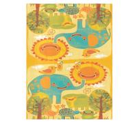 Sun Shade for Baby Strollers UV Protection Net Cover,Protects from Dust and Snow Doodle Style Cartoon Funny Animals Yellow