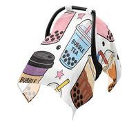 Sun Shade for Baby Strollers UV Protection Stroller Bug Net,Protects from Dust and Snow Bubble Tea