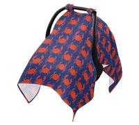 Sun Shade for Baby Strollers Windproof Stroller Blackout Cover, Travel Accessories Cartoon Red Crab Navy