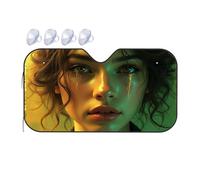 Sun Shade For Car Golden Tears: A Mysterious Portrait Car Windshield Sunshade Sun Shade For Car Window Window Sun Shade For Car(76x140cm)