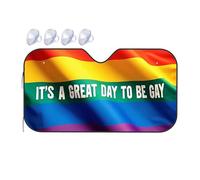 Sun Shade For Car It'S A Great Day To Be Gay Flag Waving Car Windshield Sunshade Sun Shade For Car Window Window Sun Shade For Car(76x140cm)