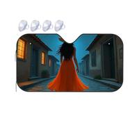 Sun Shade For Car Night Walk In The Old Town Car Windshield Sunshade Sun Shade For Car Window Window Sun Shade For Car(76x140cm)