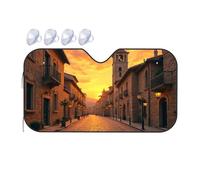 Sun Shade For Car Sunset Glow In The Old Town Car Windshield Sunshade Sun Shade For Car Window Window Sun Shade For Car(70x130cm)