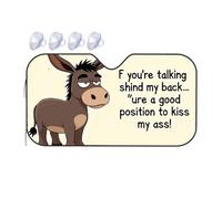 Sun Shade For Car Window A Donkey Says, "If You'Re Talking Shind My Back... Car Windshield Sunshade Blackout Shade Car Visor Extender Sun Blocker(76x140cm)