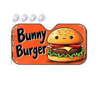 Sun Shade For Car Window Bunny Burger: A Cheerful Burger With Bunny Ears! Car Windshield Sunshade Blackout Shade Car Visor Extender Sun Blocker(76x140cm)