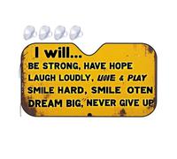 Sun Shade For Car Window I Will Be Strong, Have Hope. Car Windshield Sunshade Blackout Shade Car Visor Extender Sun Blocker(76x140cm)