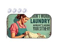 Sun Shade For Car Window Laundry Day: No One'S Doing Your Sitter! Car Windshield Sunshade Blackout Shade Car Visor Extender Sun Blocker(76x140cm)