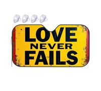 Sun Shade For Car Window Love Never Fails. Car Windshield Sunshade Blackout Shade Car Visor Extender Sun Blocker(76x140cm)