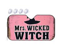 Sun Shade For Car Window Mrs. Wicked Witch Sign Car Windshield Sunshade Blackout Shade Car Visor Extender Sun Blocker(70x130cm)