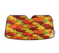 Sun Shade for Car Windshield Autumn Leaves Orange Red, Foldable Car Windshield UV Shield, Front Window Cover - 57×31.5 Inches