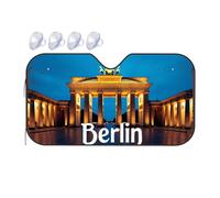 Sun Shade For Car Windshield Berlin'S Brandenburg Gate Illuminated At Night Car Windshield Sunshade Sun Cover For Car Windshield Umbrella Car Shade Fr(70x130cm)