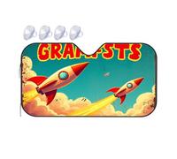 Sun Shade For Car Windshield Rocket Race: A Cosmic Adventure In The Sky Car Windshield Sunshade Sun Shade For Car Window Sun Visor(70x130cm)