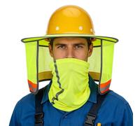 Sun Shade for Hard Hat with Reflective Strip Neck Gaiter Mesh Sun Shield